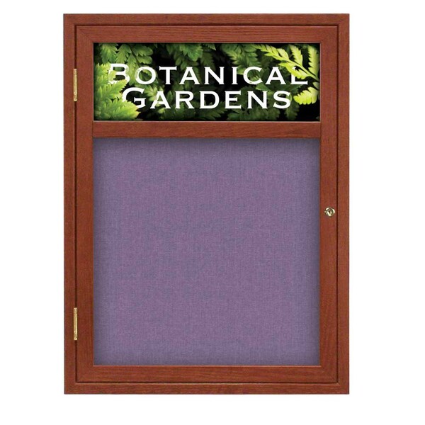 Sliding Glass Door Radius Letterboard, Hdr, 72"x48", Bronze/Grey